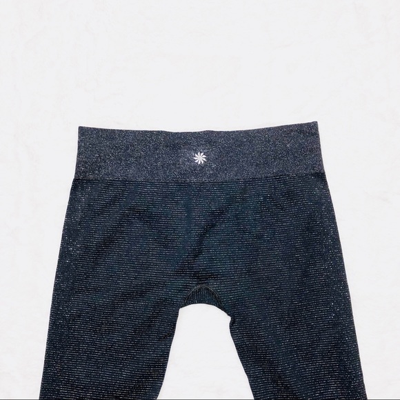 Athleta Black Shimmer leggings - Picture 2 of 5